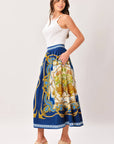 Midnight Bloom Midi Skirt