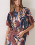 Serpent Lace Trim Top