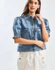 Darling Denim Puff Sleeve Jacket