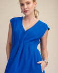 The Paris Edition Midi Dress-Royal Blue