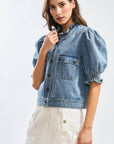 Darling Denim Puff Sleeve Jacket