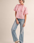 Spring Fling Bubble Sleeve Top