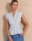 Sugar Petal Eyelet Peplum Top