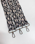Glitter Animal Bag Strap-Silver Cheetah