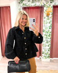 The Duchess Peplum Jacket-Black