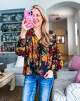 Twilight Bloom Floral Top