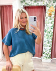 Woodland Charm Sweater-Blue