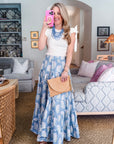 Coastal Wildflower Tiered Maxi Skirt