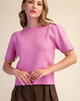 Sunday Autumn Knit Top-Pink