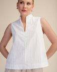 Avery Sleeveless Top-White