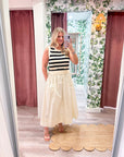 Sailor Chic Knit Midi Dress