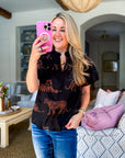PREORDER: Zenzi Jungle Smocked Top
