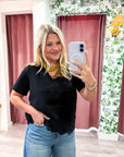 Delphine Lace Top-Black