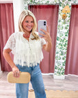 Victoria Lace Ruffle Top