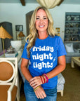 Friday Night Lights Tee-Royal Blue