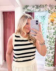 Sailor Chic Knit Midi Dress