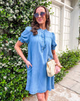 Denim Roots Mini Dress