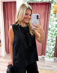 Daisy Stitch Embroidered Top