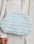 Raya Clutch-Ice Blue
