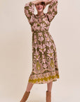 Forest Whimsy Floral Midi Dress