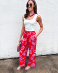 Blush Blossom Wide Leg Pants