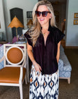 Santana Bridge Button Down Top