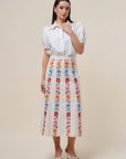 Floral Harmony Embroidered Midi Skirt