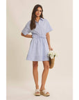 Crisp Summer Button Down Mini Dress