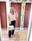 Falling Leaves Sweater-Beige