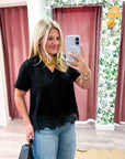 Delphine Lace Top-Black