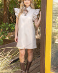 City Babe Faux Leather Mini Dress