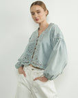 Bay Breeze Denim Top-Denim