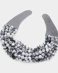 Chunky Beaded Necklace-Gray