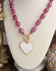 The Heartstone Necklace-Plum