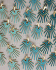 Turquoise Sunburst Drop Earrings
