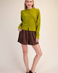 Fireside Cottage Cardigan-Light Olive