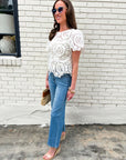 Floral Romance Eyelet Top