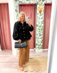 The Duchess Peplum Jacket-Black