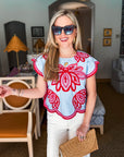 Sweet Vaca Embroidered Top