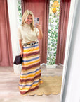 Painted Lines Maxi Skirt