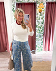 Cool Enough Crew Neck Top-Ivory