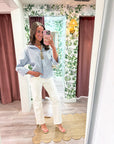 Isabella Stripe Collared Top