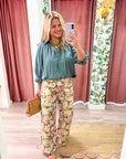Yvette Puff Sleeve Top-Blue
