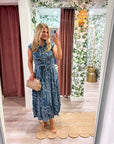 Luxe Link Denim Midi Dress
