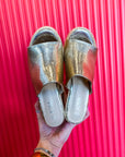 Metallic Allure Platform Mule