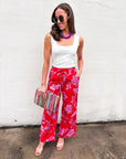 Blush Blossom Wide Leg Pants