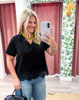 Delphine Lace Top-Black