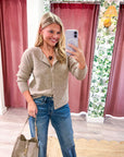 Gentle Days Ribbed Cardigan-Mocha