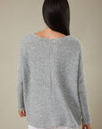 Love Luxe Knit Top-Gray