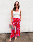 Blush Blossom Wide Leg Pants